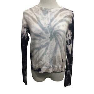 NWT Red Haute Blue Grey Tie Tye Dye Top Lounge Wear Sweatshirt SIZE Small